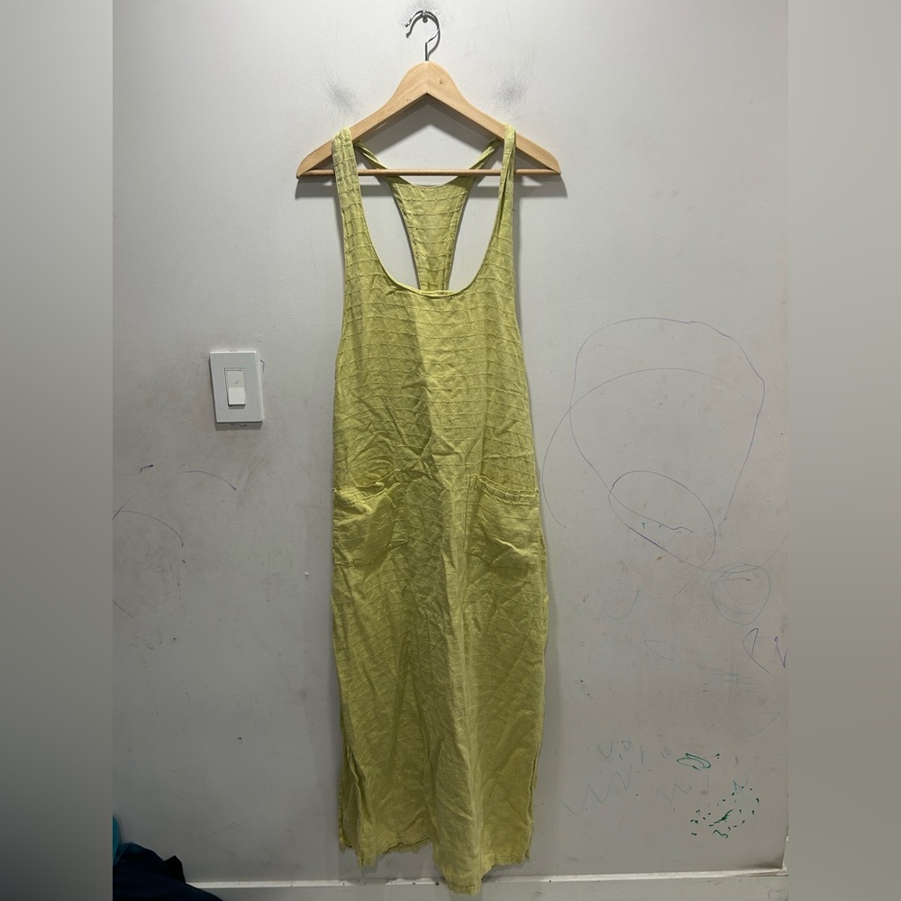 Click linen  Green  Maxi Dress